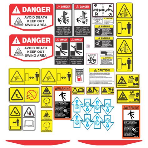 Warning Decal for Excavators 